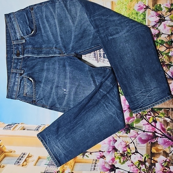 6397 Dark Used Blue High Rise Jeans‎ Button Fly Size 26 - Picture 1 of 9